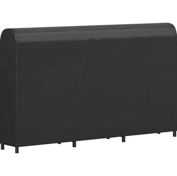 Kovový stojan na palivové dřevo, 199 x 30 x 121 cm | černý