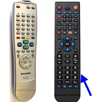 Dálkový ovladač Náhradní dálkový ovladač Sharp GA026WJSA