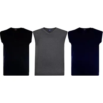 Pánský svetr Pánský pulover s výstřihem "V" (vesta bez rukávů) - v nadměrné velikosti 3672