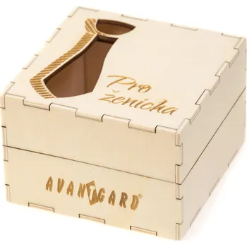 Dárková krabička Avantgard Dřevěná dárková krabička Pro ženicha, 923-3716, Přírodní dřevo