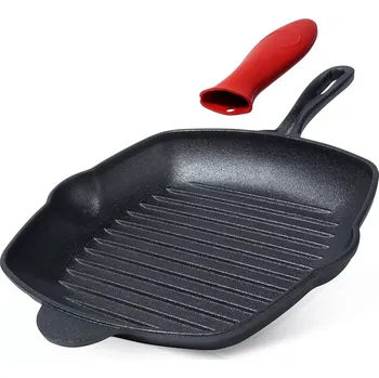 Pánev Železná grilovací pánev se silikonovým návlekem CAST LINE 28 × 28 cm