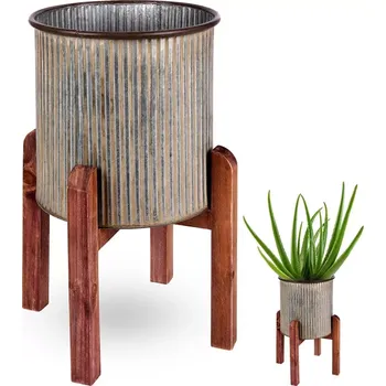 Obal na květináč Kovový obal na květináč se stojanem 27 × 39 cm