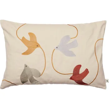 Dekorativní polštářek Ferm Living Polštář s vyšívaným motivem Swif Bird 40 × 60 cm