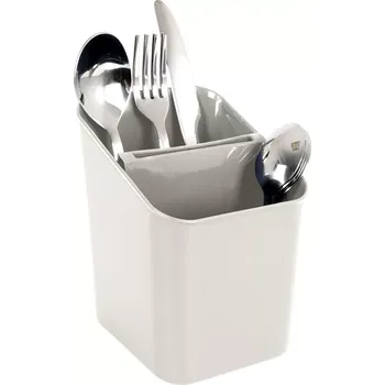 Odkapávač na nádobí Odkapávač a stojan na příbory, šedý plast