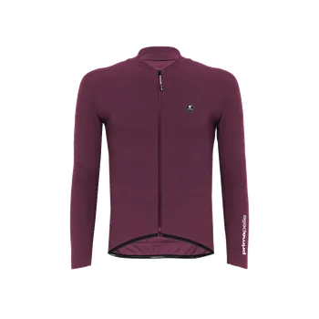 cyklistický dres Dres PISSEI Primapelle Invernale Bordeaux/Melange XL