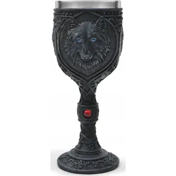 Sklenice EPICKÝ HRNEK PIVNÍ SKLENICE MAGIC WOLF NEREZOVÁ OCEL 200 ML