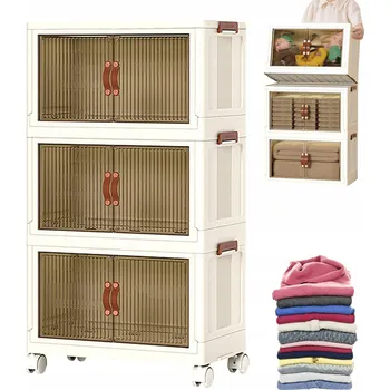 Úložný box SKLÁDACÍ ÚLOŽNÉ BOXY S VÍKY A KOLEČKY – VELKÝ OBJEM