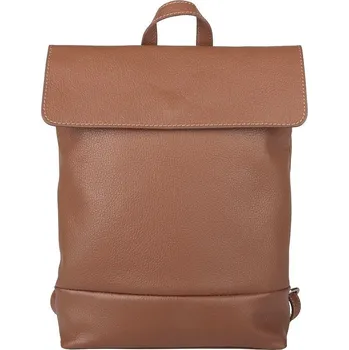 Městský batoh Střední/velký kožený batoh Borse in Pelle 235 o obsahu cca. 6 l hnědý na formát A4