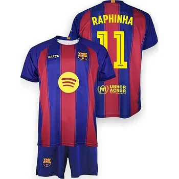 cyklistický dres Rogers SRL Dětský set replika BARCELONA FC 25/26 Home Raphinha 152