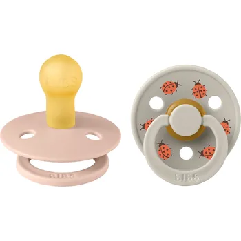 dudlíky BIBS STUDIO Colour Ladybug dudlíky z přírodního kaučuku 2ks / Blush Mix Velikost dudlíků: 2: od 6 měsíců