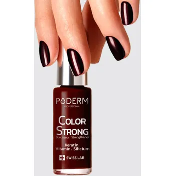 Lak na nehty PODERM Color strong, lak na nehty 437 Rouge noir, 8ml
