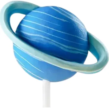 Dekorativní zapichovátko na dort ve tvaru planety Barevná vesmírná dekorace z latexu s motivem podle výběru modrá