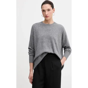 Pánský svetr Svetr s příměsí vlny Sisley šedá barva, 18AYM103K 90X, vel. L