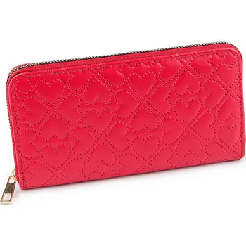 Peněženka Dámská peněženka srdce 10x19 cm červená 1 ks