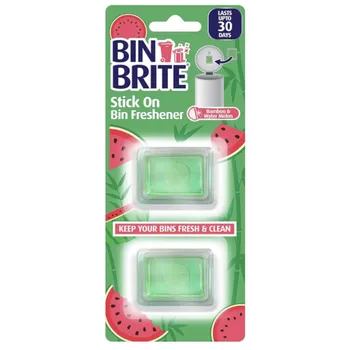 Osvěžovač vzduchu Bin Brite nálepka neutralizující zápach do odpadkového koše Bamboo & Water Melon 2ks
