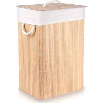 Koš na prádlo Bambusový koš na prádlo 70 l béžový