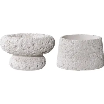 Svícen House Nordic Sada svícnů z cementu Nordic Grey – 2 ks