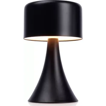 Lampička Kovová bezdrátová LED stolní lampička 20,5 cm – černá