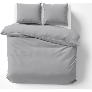 Povlečení Povlečení z bavlněného makosaténu 160x200 Světle Šedé Premium