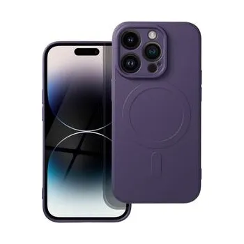 Pouzdro na mobilní telefon Kryt SILICONE MAG COVER kompatibilní s MagSafe pro IPHONE 14 Pro tmavě fialový - OEM + zdarma možnost vyzkoušet a vrátit zboží do 30 dní