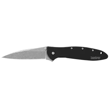 kapesní nůž Kershaw 1660SWBLK LEEK kapesní nůž 7,6 cm, Stonewash, černá, hliník