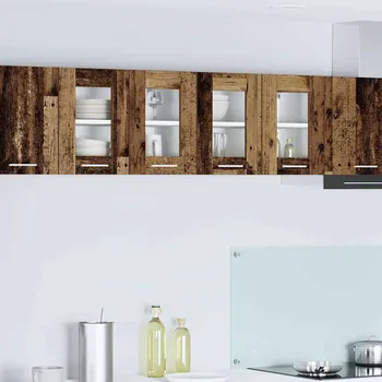 Organizace kuchyně vidaXL Závěsná skříňka s úložištěm 2 pcs Staré dřevo 60 x 31 x 40 cm