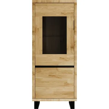 Knihovna Vitrína dub bianco MONO 04