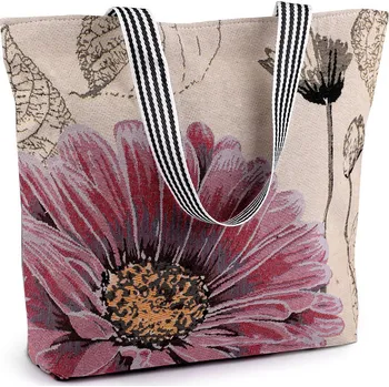 Kabelka Textilní taška se zipem 43x37 cm režná 1 ks