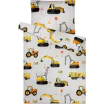 SVITAP sleep well Povlečení mikroflanel Bagr 140x200, 70x90 cm