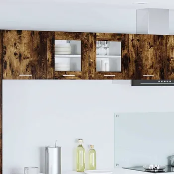 Organizace kuchyně vidaXL Závěsná skříňka s úložištěm 2 pcs Kouřový dub 40 x 31 x 40 cm