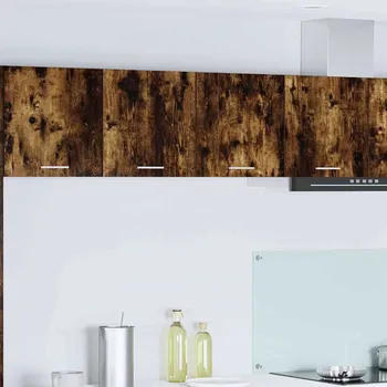 Policová skříň vidaXL Závěsná skříňka s úložištěm Riga Kouřový dub 80 x 31 x 40 cm