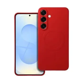 Pouzdro na mobilní telefon Kryt SILICONE MAG COVER kompatibilní s MagSafe pro SAMSUNG S25 Plus červený - OEM + zdarma možnost vyzkoušet a vrátit zboží do 30 dní