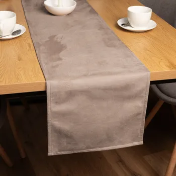 ubrus Běhoun na stůl/imitace broušené kůže Alcantara ALC-006 Béžový 20x120 cm
