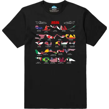 Pánské tričko Pánské tričko Závodní Tratě Formule 1 2026 (Barva: Černá)