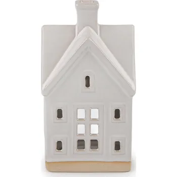 Svíčka Keramická chaloupka / domeček na svíčku, barva 1 bílá
