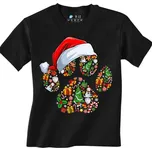 Dětské tričko Santova Psí Tlapka (Velikost: 7-8, Barva: Černá)
