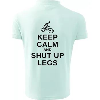 Pánská košile Keep calm and shut your legs - Polokošile pánská Pique Polo 203 - 5XL ( Frost )