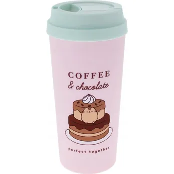 PUSHEEN cestovní hrnek s víčkem 400ml na kávu, čaj SWEET MOMENTS