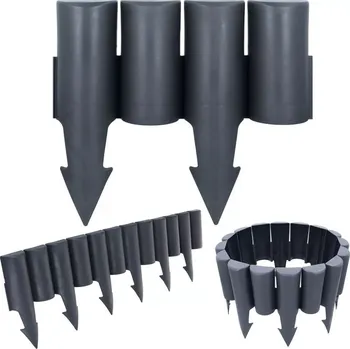 Zahradní obrubník Zahradní palisáda grafitová 25 cm