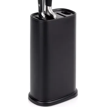 Stojan na nože Černý blok na nože s přihrádkami