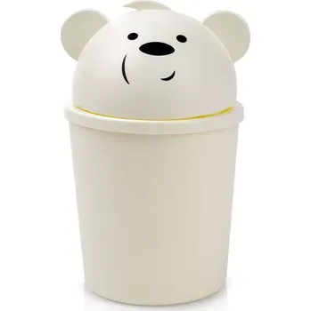 Odpadkový koš Koš na odpadky s medvídkem 1,5 l, krémový
