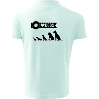 Pánská košile I love dogs - tlapka - Polokošile pánská Pique Polo 203 - 4XL ( Frost )