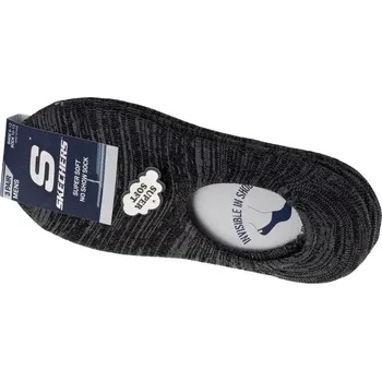 Pánské ponožky Šedá melanž - sada ponožek Skechers 3pk Mens Non Terry No Show S112219-GRY Velikost: 41/46