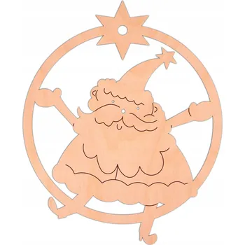 Vánoční dekorace Prolamovaná Vánoční Koule , Vánoční Baňky ve tvaru Mikuláš 9,5 cm 1 ks