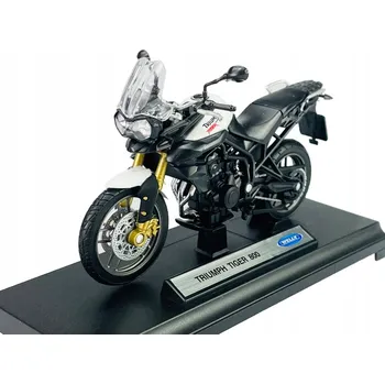 autíčko WELLY TRIUMPH TIGER 800 1:18 MOTOCYKL NOVÝ MODEL S PODSTAVCEM 12835