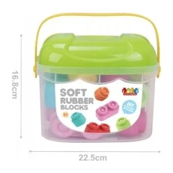 Obraz Měkké STAVEBNICE 16 KUSŮ V KYBLÍKU