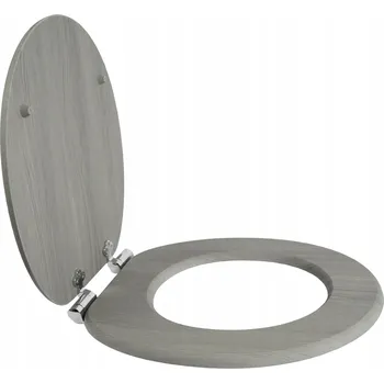 WC sedátko WC sedátko Rodeno WC prkénko Model 404 MDF Šedé, šedá MDF