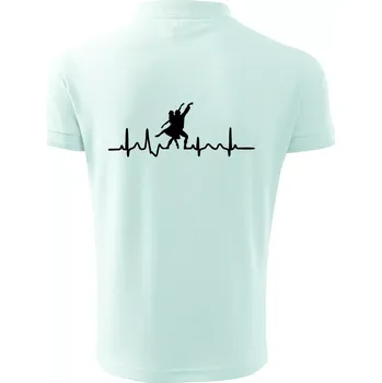 Pánská košile EKG tanec - tančící dvojice - Polokošile pánská Pique Polo 203 - 5XL ( Frost )