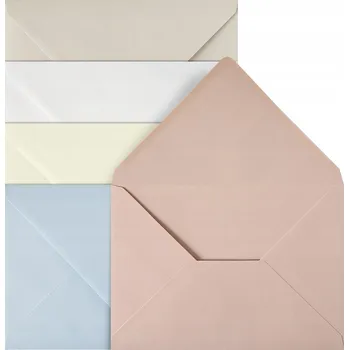Obálka Obálky C5 pastelová sada - mix obálek na pozvánky na křtiny, oslavu 1. narozenin, 20 ks