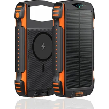 Powerbanka Solární powerbanka 4smarts TitanPack Rugged UltiMag 20000mAh, černá